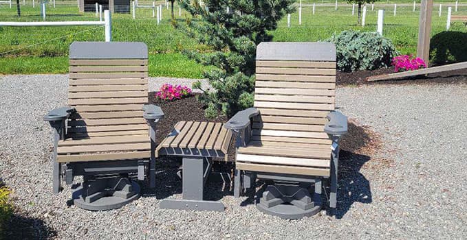 Outdoor furniture, fire pits, decorations