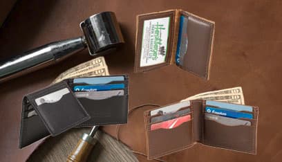 Handmade leather wallets